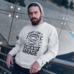 Sudadera Siento no poder tener planes en mi garaje