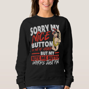 Sudadera Siento Que Mi Bonito Botón Se Haya Agotado El Sarc