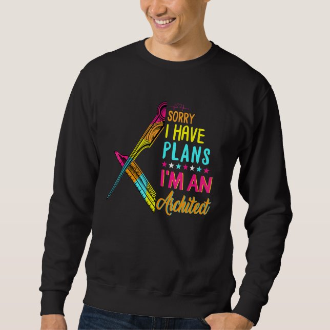 Sudadera Siento tener planes de ser arquitecto de posgrado (Anverso)