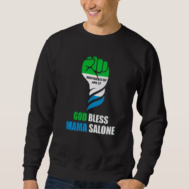 Sudadera Sierra Leone Independence Home God Bless Mama Salo (Anverso)