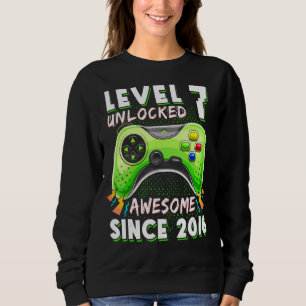Sudadera Siete años BDay Boy Gamer 7 años cumpleaños