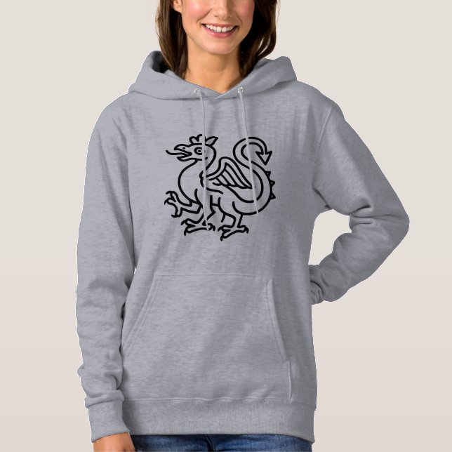 Sudadera Sigilo de Basilisco Medieval Fantasía Heráldica Mi (Anverso)