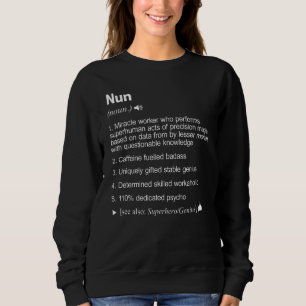 Sudadera Significado de definición de trabajo de la monja