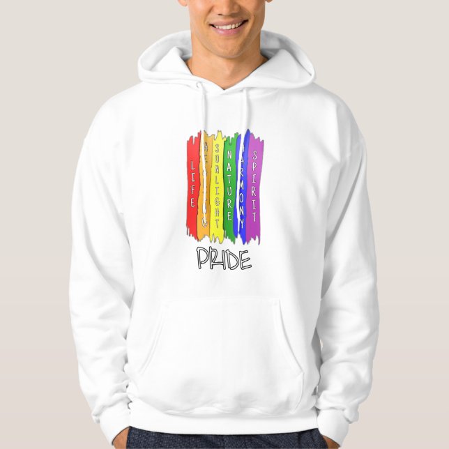 Sudadera Significado de la bandera LGBT del orgullo (Anverso)