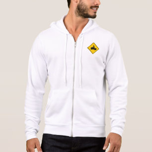 Sudadera Signo de advertencia de moto de nieve en invierno