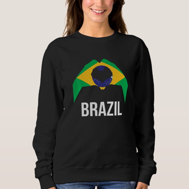 Sudadera Signo de Amor Bandera de Brasil   (Anverso)