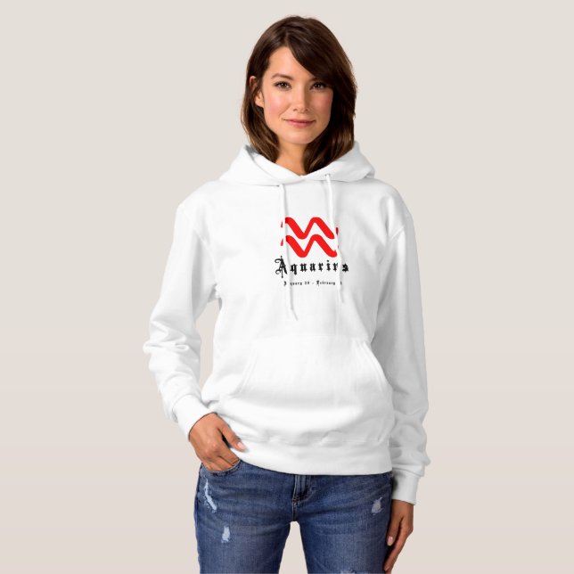 Sudadera Signo de Aquarius zodiac (Anverso completo)