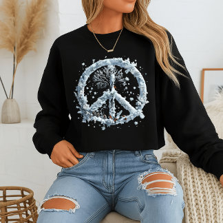 Sudadera Signo de la paz del invierno Camisas sudorosas de 