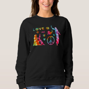 Sudadera Signo de paz Amor 6070 Colas de tinte disfraz hipp