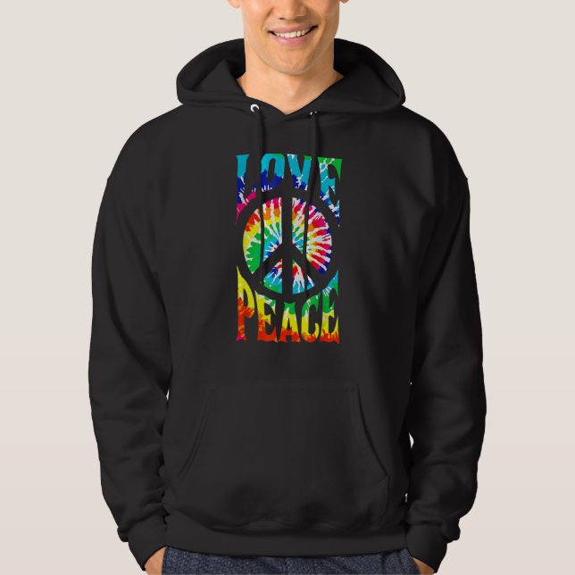 Sudadera Signo de paz Amor 6070 Colas de tinte disfraz hipp (Anverso)