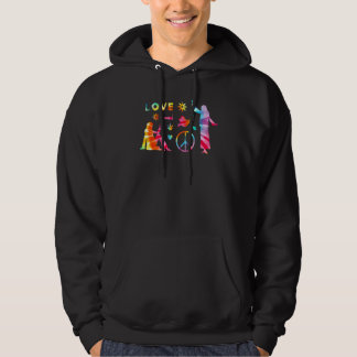 Sudadera Signo de paz Amor 6070 Colas de tinte disfraz hipp