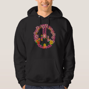 Sudadera Signo de paz amor 60 años 70 tinte de tinte hippie