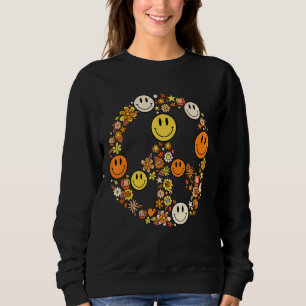 Sudadera Signo de paz amor 60 años 70 tinte de tinte hippie
