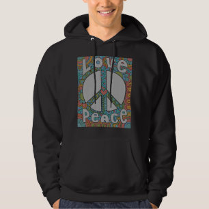 Sudadera Signo de paz Amor 60s 70s Tíe muere disfraz hippie