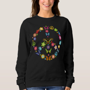 Sudadera Signo de paz Amor 60s 70s Tye Dye Hippie Costume 1