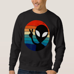 Sudadera Signo de paz amor Alien 60 años 70 tinte hippie