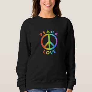 Sudadera Signo de paz amor arcoiris 70 hippie flor chill