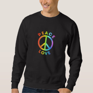 Sudadera Signo de paz amor arcoiris 70 hippie flor chill