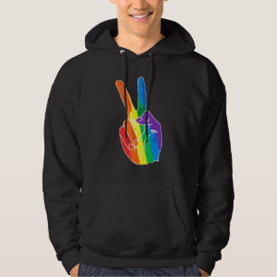Sudadera Signo de paz arcoiris amor Orgullo LGBT lesbiana g