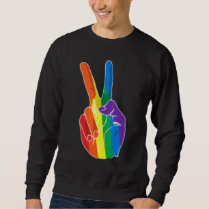 Sudadera Signo de paz arcoiris amor Orgullo LGBT lesbiana g