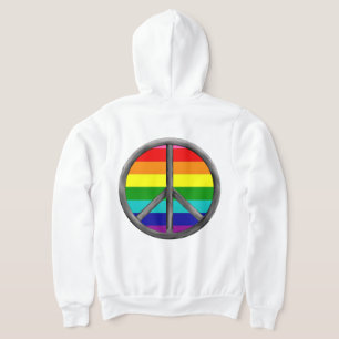 Sudadera Signo de paz arcoiris orgullo gay lgbtq