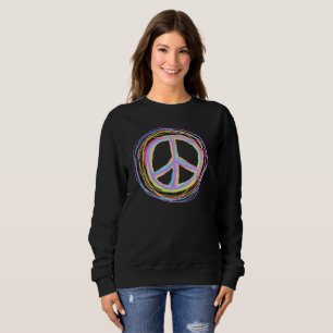 Sudadera Signo de paz colorido a usar