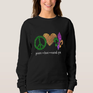 Sudadera Signo de paz Corazón Fleur De Lys Hippie Paz Mamáe