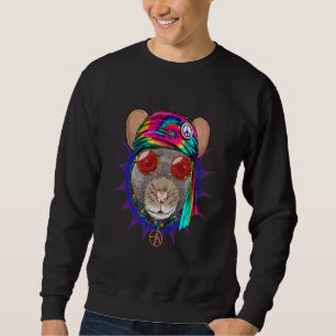 Sudadera Signo de paz del tinte del ratón rata hippie signo