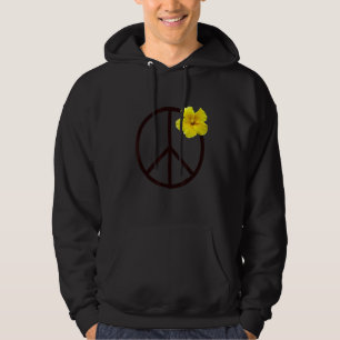 Sudadera Signo de paz Flor amarilla hibiscus