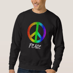 Sudadera Signo de paz groovy símbolo de paz colorido de los