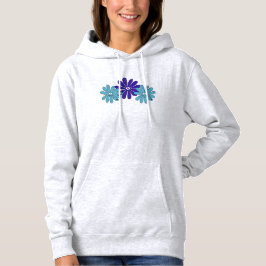 Sudadera Signo de paz hippie flor poder morado Aqua