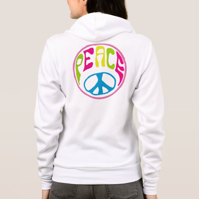 Sudadera Signo de paz hippy (Reverso)