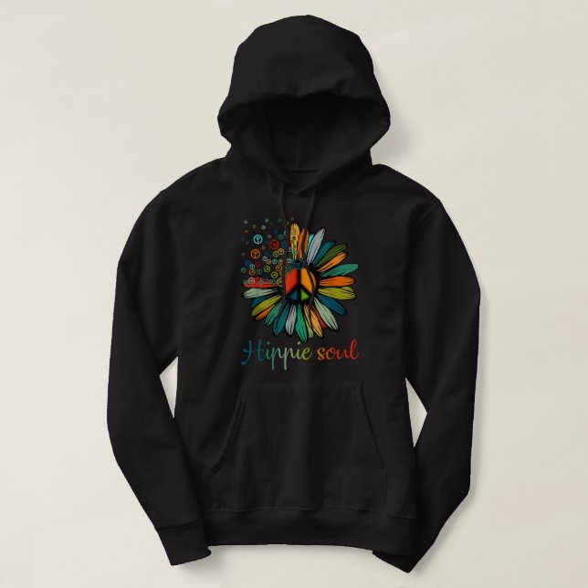 Sudadera Signo de paz margarita Hippie Soul amantes de los  (Diseño del anverso)