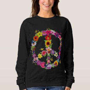 Sudadera Signo de paz mariposa Flor floral Naturaleza de lo