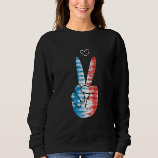 Sudadera Signo De Paz Memori De La Bandera Estadounidense D