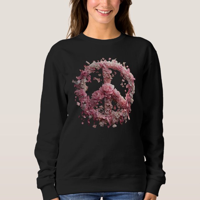 Sudadera Signo de paz para la conciencia sobre el cáncer de (Anverso)