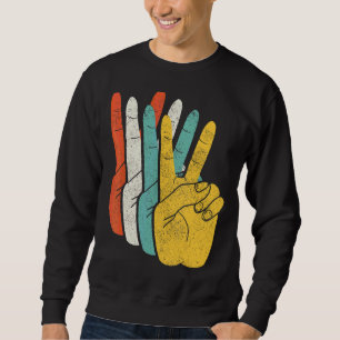 Sudadera Signo de paz retro vintage hippie
