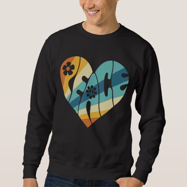 Sudadera Signo de paz Roller de amor Disco conjunto disquer (Anverso)