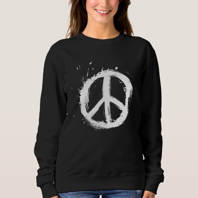 Sudadera Signo de paz Símbolo hippie Grunge (Anverso)