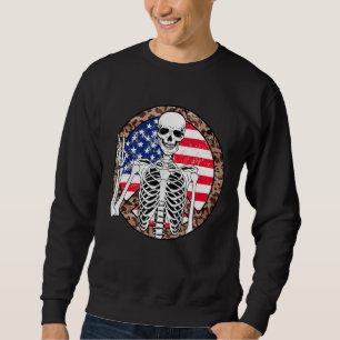 Sudadera Signo de paz Skeleton Halloween Scary Spook Skull