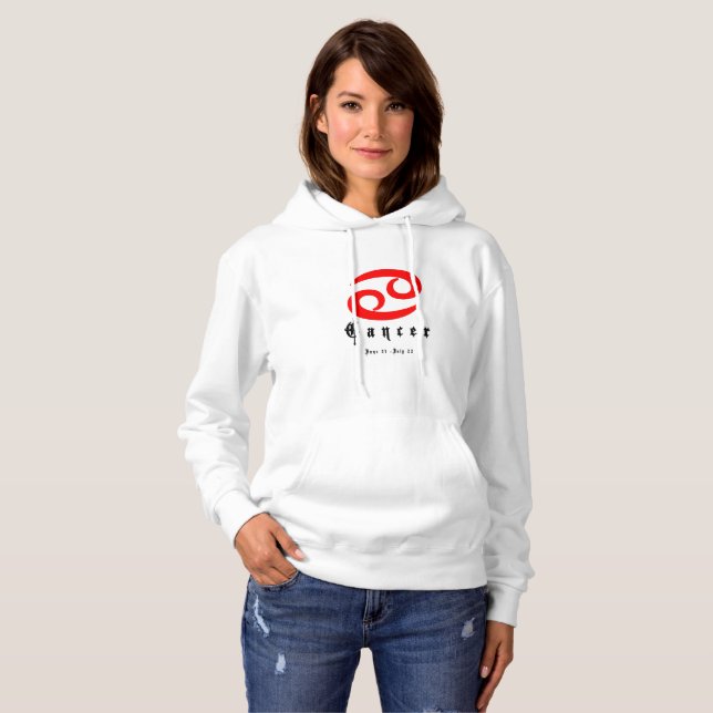 Sudadera Signo de zodiaco de cáncer (Anverso completo)