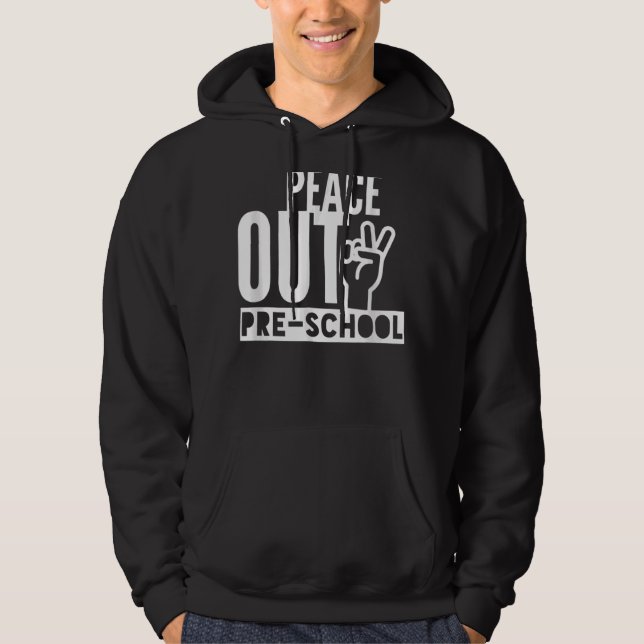 Sudadera Signo gráfico de paz entrega graduación preescolar (Anverso)