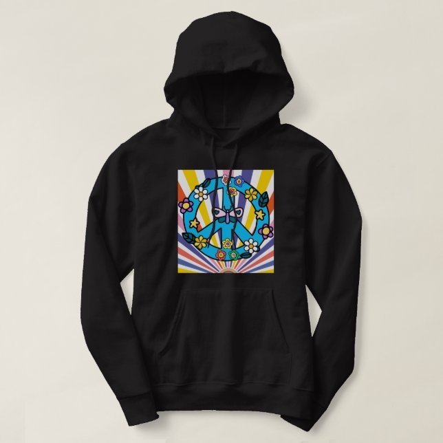 Sudadera Signo Retro de la Paz (Diseño del anverso)