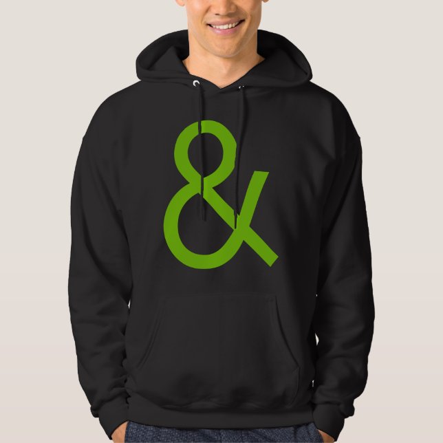 Sudadera Signo "&" - verde marciano en oscuridad (Anverso)