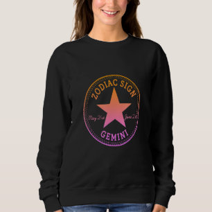 Sudadera SIGNO ZODIACAL GÉMINIS nacido en mayo y junio astr