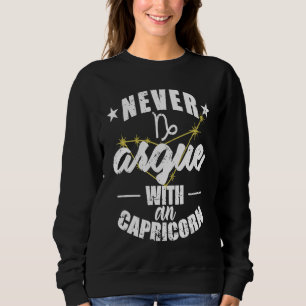 Sudadera Signo zodiacal Nunca discutas con un Capricornio