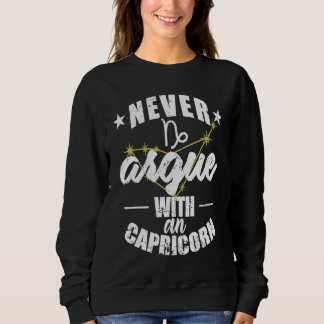 Sudadera Signo zodiacal Nunca discutas con un Capricornio
