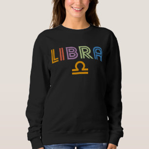 Sudadera Signo Zodiaco Libra Horóscopo Vintage Clásico