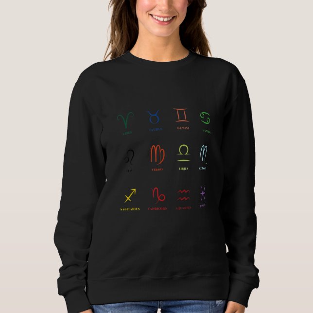 Sudadera Signos Astrológicos Arcoíris Trópicos Celestes (Anverso)