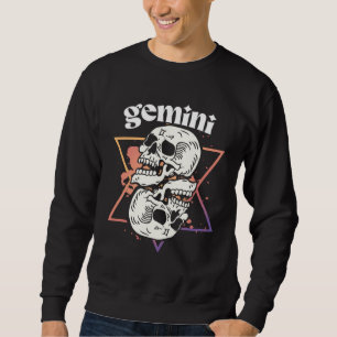 Sudadera Signos del Zodiaco de Brujería Géminis Cráneo Cons